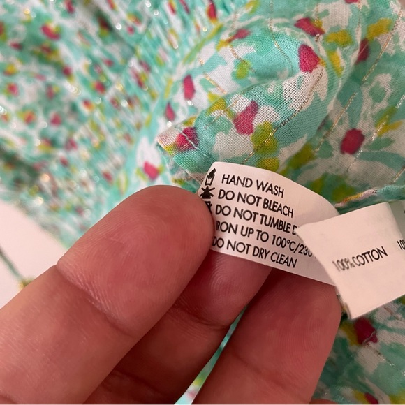 Poupette St Barth Triny Mini Green Floral Dress Large - Picture 10 of 12